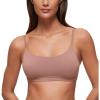 imageCRZ YOGA Softhold Double Lined Scoop Neck Bralette  Womens Adjustable Straps Cami Wireless Sleep TShirt Everyday BraTwilight Rose Pink