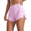 imageCRZ YOGA V Split Running Shorts for Women 25quot  High Waisted Workout Athletic Gym Track with Liner Breathable Quick DryVita Pink