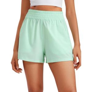 imageCRZ YOGA Linerless Relaxed Casual Shorts for Women 3quot  High Waisted for Lounge Athletic Golf with PocketsMint Moment