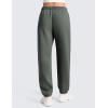 imageCRZ YOGA Cotton Fleece Lined Jogger Sweatpants Women 28quot  Casual Lounge Travel Pants with Pockets Winter WarmGrey Sage