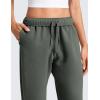 imageCRZ YOGA Cotton Fleece Lined Jogger Sweatpants Women 28quot  Casual Lounge Travel Pants with Pockets Winter WarmGrey Sage
