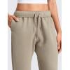 imageCRZ YOGA Cotton Fleece Lined Jogger Sweatpants Women 28quot  Casual Lounge Travel Pants with Pockets Winter WarmOak