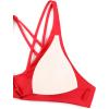 imageCRZ YOGA Twist Front Bikini Tops for Women  Padded V Neck Criss Cross Back Triangle Sexy Swim Bathing SuitDeep Red
