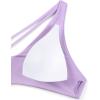 imageCRZ YOGA Twist Front Bikini Tops for Women  Padded V Neck Criss Cross Back Triangle Sexy Swim Bathing SuitElfin Purple