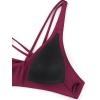 imageCRZ YOGA Twist Front Bikini Tops for Women  Padded V Neck Criss Cross Back Triangle Sexy Swim Bathing SuitFuchsia