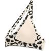 imageCRZ YOGA Twist Front Bikini Tops for Women  Padded V Neck Criss Cross Back Triangle Sexy Swim Bathing SuitPrimulin Leopard Print
