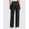 imageCRZ YOGA 4Way Stretch Casual Pants for Women 30  Straight Leg with Pockets for Work Dress TravelBlack