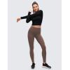 imageCRZ YOGA Brushed Workout Long Sleeve Shirts for Women  Warm Athletic Running Gym Yoga Tops Breathable Crop Crewneck TeesBlack