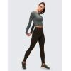 imageCRZ YOGA Brushed Workout Long Sleeve Shirts for Women  Warm Athletic Running Gym Yoga Tops Breathable Crop Crewneck TeesGrey Sage