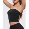 imageCRZ YOGA Butterluxe Double Lined Tube Tops for Women  Going Out Casual Tank Bandeau Crop Strapless ShirtsBlack