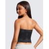 imageCRZ YOGA Butterluxe Double Lined Tube Tops for Women  Going Out Casual Tank Bandeau Crop Strapless ShirtsBlack Tie Dye Flowers