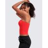 imageCRZ YOGA Butterluxe Double Lined Tube Tops for Women  Going Out Casual Tank Bandeau Crop Strapless ShirtsDeep Red