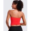 imageCRZ YOGA Butterluxe Double Lined Tube Tops for Women  Going Out Casual Tank Bandeau Crop Strapless ShirtsDeep Red