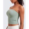 imageCRZ YOGA Butterluxe Double Lined Tube Tops for Women  Going Out Casual Tank Bandeau Crop Strapless ShirtsGreen Palm Court