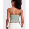 imageCRZ YOGA Butterluxe Double Lined Tube Tops for Women  Going Out Casual Tank Bandeau Crop Strapless ShirtsGreen Palm Court