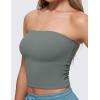 imageCRZ YOGA Butterluxe Double Lined Tube Tops for Women  Going Out Casual Tank Bandeau Crop Strapless ShirtsGrey Sage