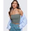 imageCRZ YOGA Butterluxe Double Lined Tube Tops for Women  Going Out Casual Tank Bandeau Crop Strapless ShirtsGrey Sage