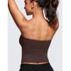 imageCRZ YOGA Butterluxe Double Lined Tube Tops for Women  Going Out Casual Tank Bandeau Crop Strapless ShirtsHot Fudge Brown