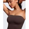 imageCRZ YOGA Butterluxe Double Lined Tube Tops for Women  Going Out Casual Tank Bandeau Crop Strapless ShirtsHot Fudge Brown