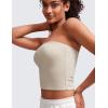 imageCRZ YOGA Butterluxe Double Lined Tube Tops for Women  Going Out Casual Tank Bandeau Crop Strapless ShirtsMojave Tan