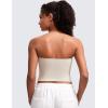 imageCRZ YOGA Butterluxe Double Lined Tube Tops for Women  Going Out Casual Tank Bandeau Crop Strapless ShirtsMojave Tan