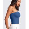 imageCRZ YOGA Butterluxe Double Lined Tube Tops for Women  Going Out Casual Tank Bandeau Crop Strapless ShirtsPitch Blue