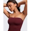 imageCRZ YOGA Butterluxe Double Lined Tube Tops for Women  Going Out Casual Tank Bandeau Crop Strapless ShirtsRed Merlot