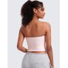 imageCRZ YOGA Butterluxe Double Lined Tube Tops for Women  Going Out Casual Tank Bandeau Crop Strapless ShirtsStrawberry Pink