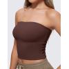 imageCRZ YOGA Butterluxe Double Lined Tube Tops for Women  Going Out Casual Tank Bandeau Crop Strapless ShirtsTaupe