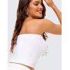 imageCRZ YOGA Butterluxe Double Lined Tube Tops for Women  Going Out Casual Tank Bandeau Crop Strapless ShirtsWhite