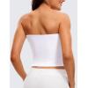 imageCRZ YOGA Butterluxe Double Lined Tube Tops for Women  Going Out Casual Tank Bandeau Crop Strapless ShirtsWhite
