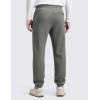 imageCRZ YOGA Cotton Fleece Lined Sweatpants for Men 30  Classic Fit Casual Lounge Cozy Sweat Pants Joggers with Zipper PocketsGrey Sage