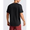 imageCRZ YOGA Crewneck Workout Shirts for Men  Quick Dry Running Athletic TShirts Lightweight Basic TopsBlack