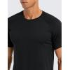 imageCRZ YOGA Crewneck Workout Shirts for Men  Quick Dry Running Athletic TShirts Lightweight Basic TopsBlack