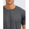 imageCRZ YOGA Crewneck Workout Shirts for Men  Quick Dry Running Athletic TShirts Lightweight Basic TopsCarbon Heather