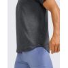 imageCRZ YOGA Crewneck Workout Shirts for Men  Quick Dry Running Athletic TShirts Lightweight Basic TopsCarbon Heather