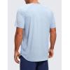 imageCRZ YOGA Crewneck Workout Shirts for Men  Quick Dry Running Athletic TShirts Lightweight Basic TopsChambray Blue Heather
