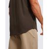 imageCRZ YOGA Crewneck Workout Shirts for Men  Quick Dry Running Athletic TShirts Lightweight Basic TopsDark Mocha