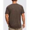 imageCRZ YOGA Crewneck Workout Shirts for Men  Quick Dry Running Athletic TShirts Lightweight Basic TopsDark Mocha