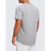 imageCRZ YOGA Crewneck Workout Shirts for Men  Quick Dry Running Athletic TShirts Lightweight Basic TopsLight Gray Heather