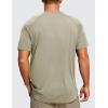 imageCRZ YOGA Crewneck Workout Shirts for Men  Quick Dry Running Athletic TShirts Lightweight Basic TopsLimestone Green