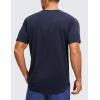 imageCRZ YOGA Crewneck Workout Shirts for Men  Quick Dry Running Athletic TShirts Lightweight Basic TopsNavyheather