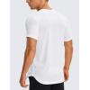 imageCRZ YOGA Crewneck Workout Shirts for Men  Quick Dry Running Athletic TShirts Lightweight Basic TopsWhite