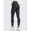 imageCRZ YOGA Fleece Lined Leggings 25  Thermal Casual Lounge Workout Womens Yoga High Waisted Pants Winter WarmDark Grey Camouflage