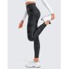 imageCRZ YOGA Fleece Lined Leggings 25  Thermal Casual Lounge Workout Womens Yoga High Waisted Pants Winter WarmDark Grey Camouflage