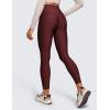 imageCRZ YOGA Fleece Lined Leggings 25  Thermal Casual Lounge Workout Womens Yoga High Waisted Pants Winter WarmRed Merlot