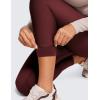 imageCRZ YOGA Fleece Lined Leggings 25  Thermal Casual Lounge Workout Womens Yoga High Waisted Pants Winter WarmRed Merlot