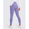 imageCRZ YOGA Fleece Lined Leggings Pockets 28  Thermal Casual Lounge Workout Womens Yoga Full Length Pants Winter WarmDark Lavender Purple