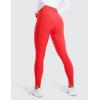 imageCRZ YOGA Fleece Lined Leggings Pockets 28  Thermal Casual Lounge Workout Womens Yoga Full Length Pants Winter WarmDeep Red