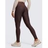 imageCRZ YOGA Fleece Lined Leggings Pockets 28  Thermal Casual Lounge Workout Womens Yoga Full Length Pants Winter WarmHot Fudge Brown